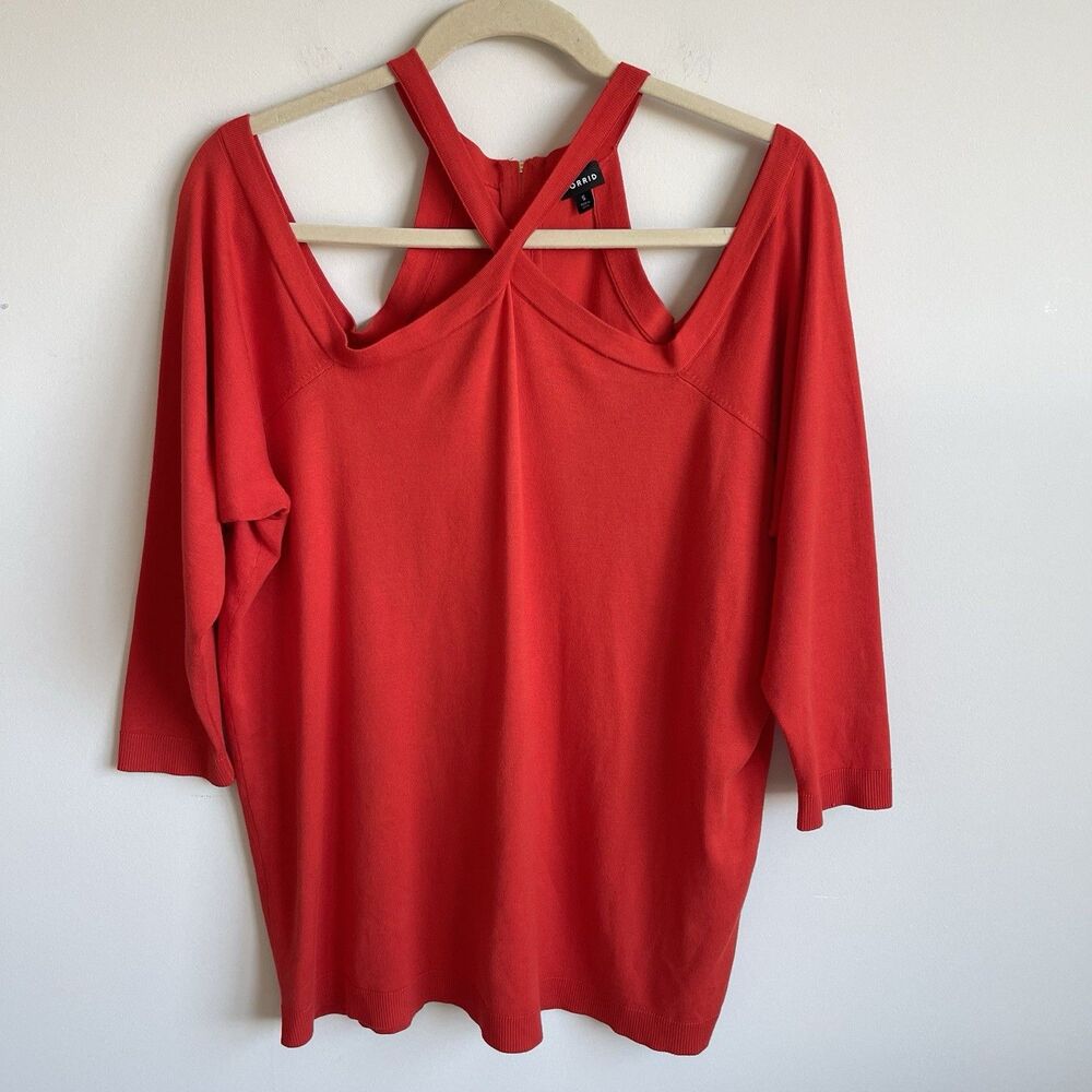 Torrid Cross Neck Cold‎ Shoulder Sweater Top Blouse Party Holidays Plus Size 5X